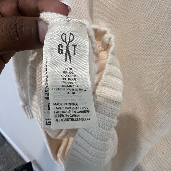 Men's Goodthreads Cardigan Sweater XL Button Up Ivory 100% Cotton grandpa - Picture 5 of 6